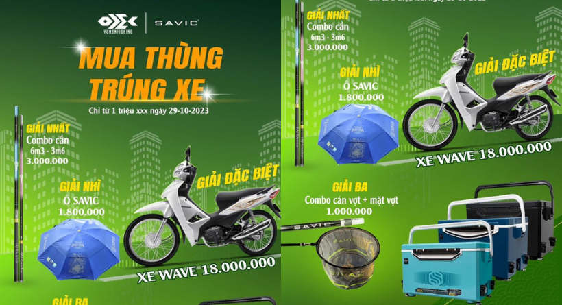 MUA THÙNG SAVIC NHẬN QUÀ SIÊU KHỦNG '' Cùng Vũ Môn Fishing''